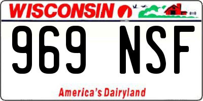 WI license plate 969NSF