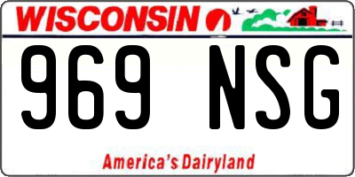WI license plate 969NSG