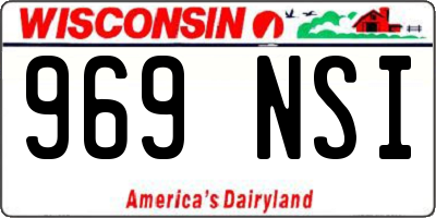 WI license plate 969NSI