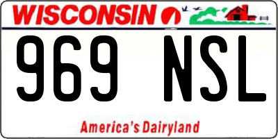 WI license plate 969NSL