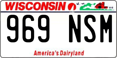 WI license plate 969NSM