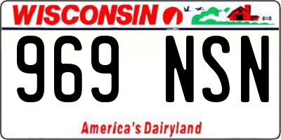 WI license plate 969NSN