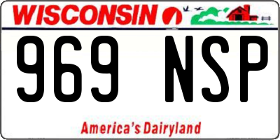 WI license plate 969NSP