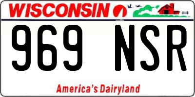 WI license plate 969NSR