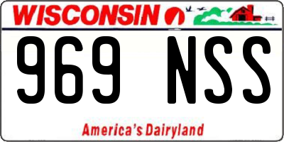 WI license plate 969NSS