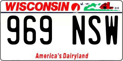 WI license plate 969NSW