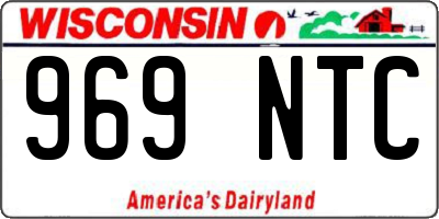 WI license plate 969NTC