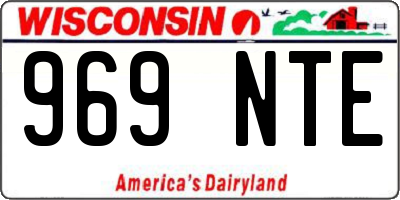 WI license plate 969NTE