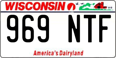 WI license plate 969NTF