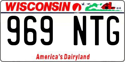 WI license plate 969NTG