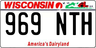 WI license plate 969NTH