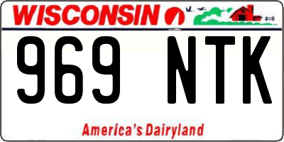 WI license plate 969NTK