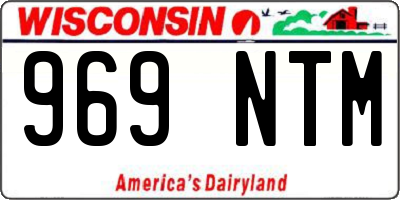 WI license plate 969NTM
