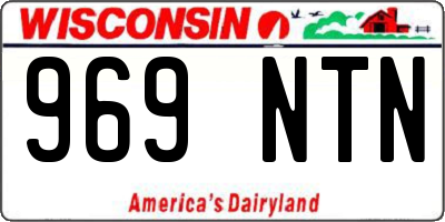 WI license plate 969NTN