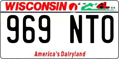 WI license plate 969NTO