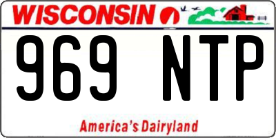 WI license plate 969NTP