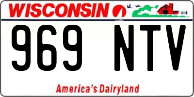 WI license plate 969NTV