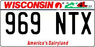 WI license plate 969NTX