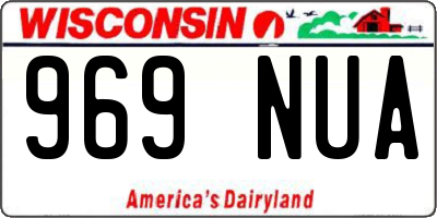 WI license plate 969NUA