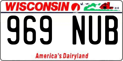 WI license plate 969NUB