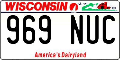 WI license plate 969NUC