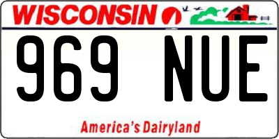 WI license plate 969NUE