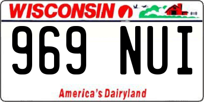 WI license plate 969NUI