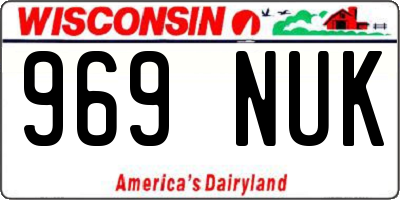 WI license plate 969NUK