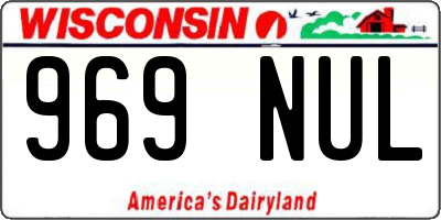 WI license plate 969NUL