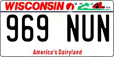 WI license plate 969NUN