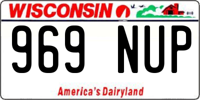 WI license plate 969NUP