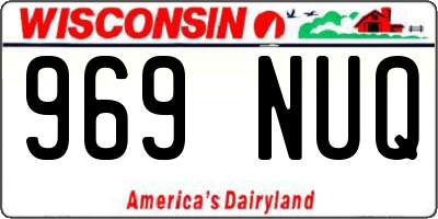 WI license plate 969NUQ