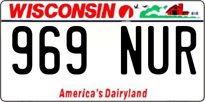 WI license plate 969NUR