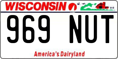 WI license plate 969NUT