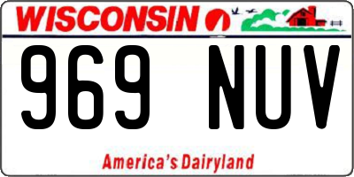 WI license plate 969NUV
