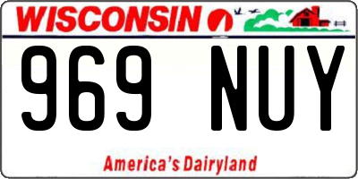 WI license plate 969NUY
