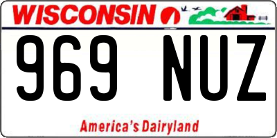 WI license plate 969NUZ