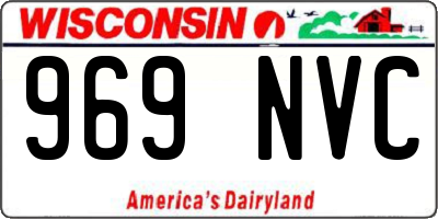 WI license plate 969NVC