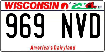 WI license plate 969NVD
