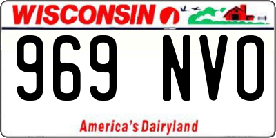 WI license plate 969NVO