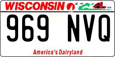 WI license plate 969NVQ