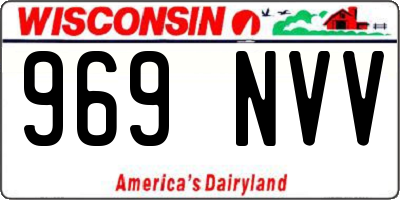 WI license plate 969NVV