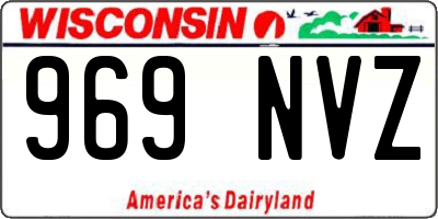 WI license plate 969NVZ
