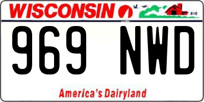 WI license plate 969NWD