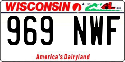 WI license plate 969NWF