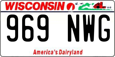 WI license plate 969NWG