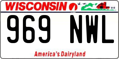 WI license plate 969NWL