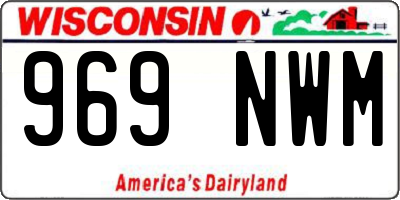 WI license plate 969NWM