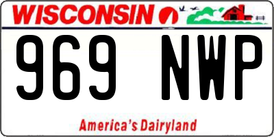 WI license plate 969NWP