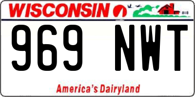 WI license plate 969NWT